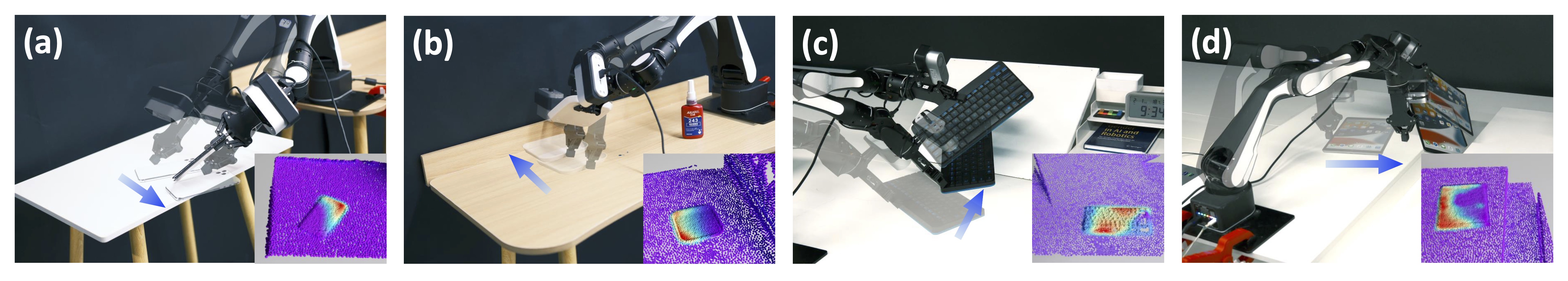 Teaser for PreAfford: Affordance-based Pre-grasping across Objects and Scenes